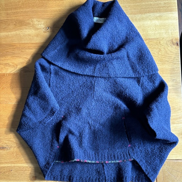 Sparrow Cowl Neck Sweater - Blue - Small - Picture 1 of 3